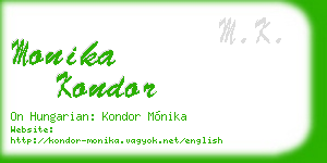 monika kondor business card